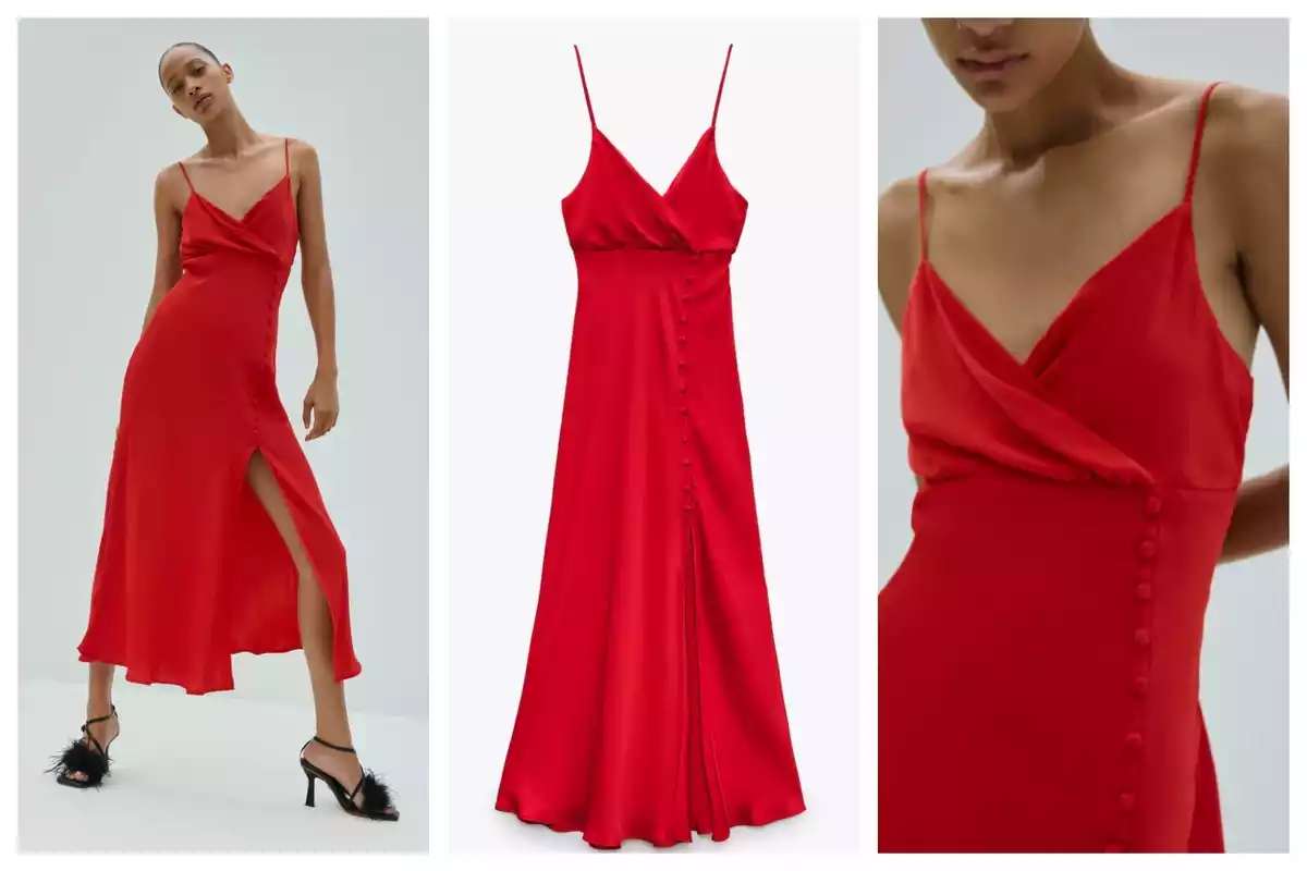Fotografía del vestido rojo de Zara