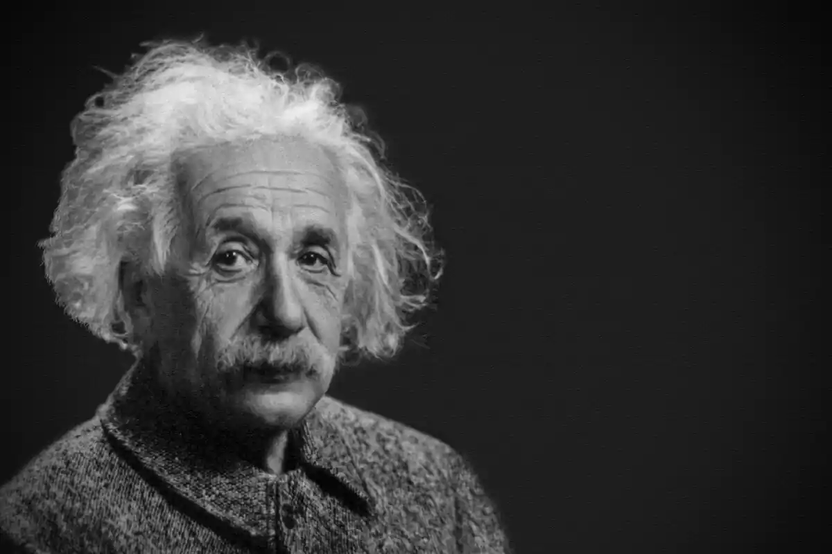 Albert Einstein, foto en blanco y negro