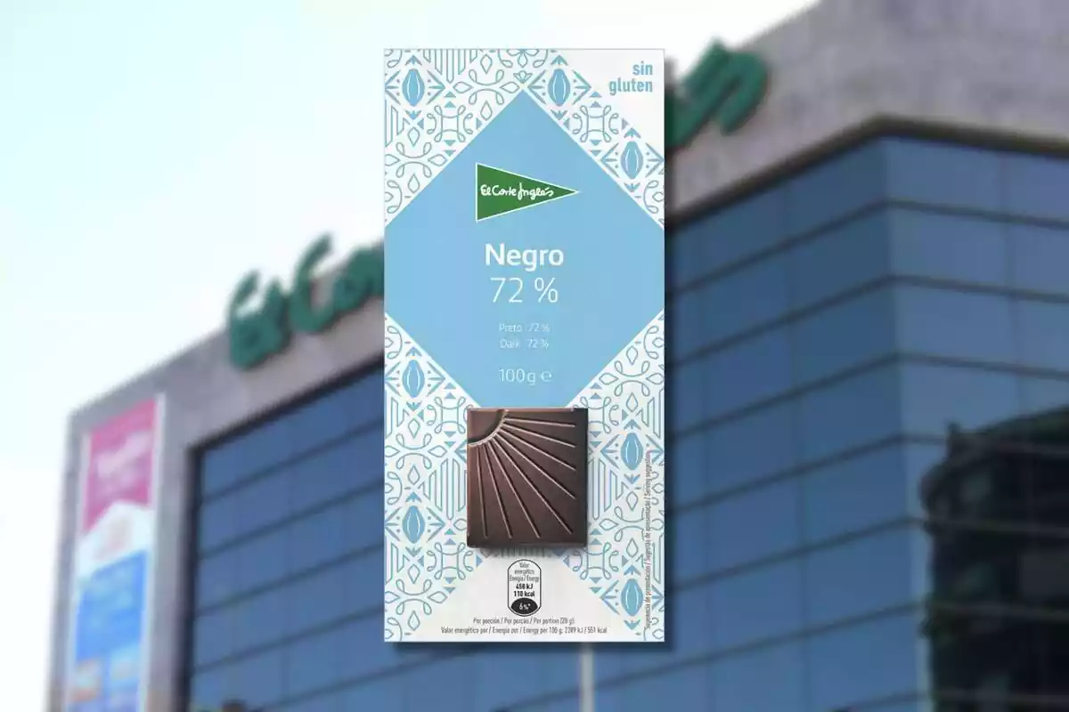 Chocolate negro 72% de cacao de El Corte Inglés