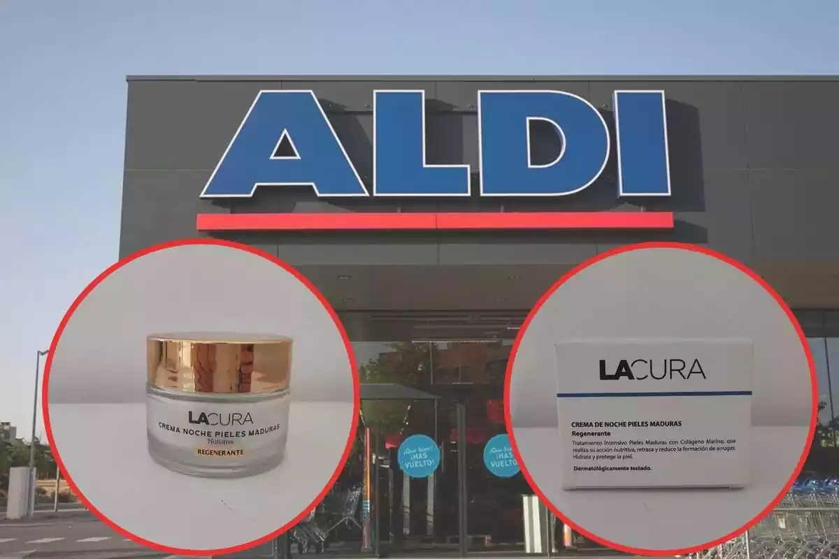 Crema LACURA para el rostro de supermercados ALDI