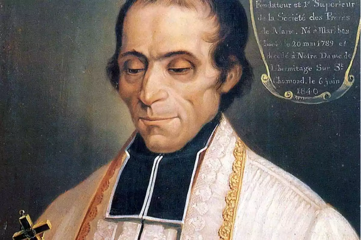 Retrato de San Marcelino de Champagnat, fundador de los Hermanos Maristas